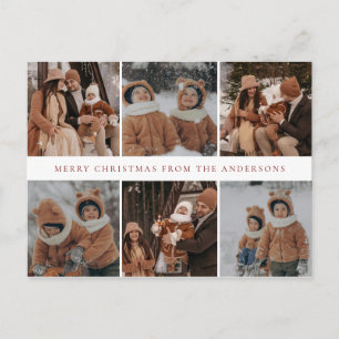 Cartes Pour Fêtes Annuelles Noël Élégant Minimaliste Famille Moderne 6 Photo