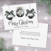 Cartes Pour Fêtes Annuelles Noël Élégant Simple Noir Blanc