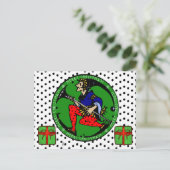 Cartes Pour Fêtes Annuelles Noël Elf de Maxfield Parrish-y (Debout devant)