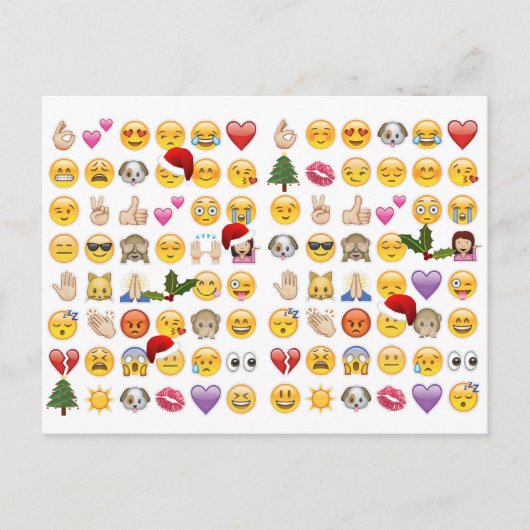 Cartes Pour Fêtes Annuelles noël emojis (Devant)