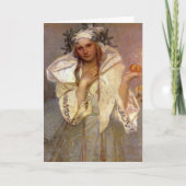 Cartes Pour Fêtes Annuelles Noël en Amérique Illustration Alphonse Mucha (Devant)