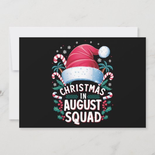 Cartes Pour Fêtes Annuelles Noël En Août Squad Drôle Noël D'Été (Devant)