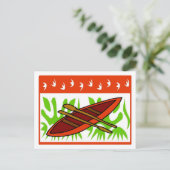 Cartes Pour Fêtes Annuelles Noël en canot Abstrait (Debout devant)