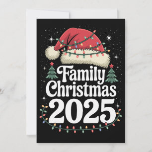 Cartes Pour Fêtes Annuelles Noël en famille 2025 tenue de fête de Noël Xmas as