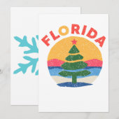Cartes Pour Fêtes Annuelles Noël en Floride (Devant / Derrière)