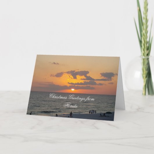 Cartes Pour Fêtes Annuelles Noël en Floride (Devant)