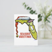 Cartes Pour Fêtes Annuelles Noël en Floride (Debout devant)