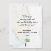 Cartes Pour Fêtes Annuelles Noël en Floride Fêtes tropicales (Dos)