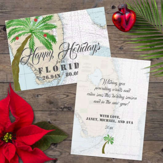 Cartes Pour Fêtes Annuelles Noël en Floride Fêtes tropicales
