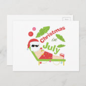 Cartes Pour Fêtes Annuelles Noël En Juillet (Devant / Derrière)