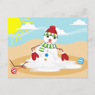 Cartes Pour Fêtes Annuelles noël en juillet bonhomme de neige