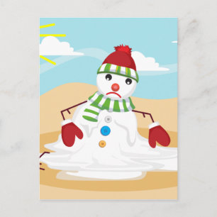 Cartes Pour Fêtes Annuelles noël en juillet bonhomme de neige