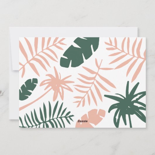 Cartes Pour Fêtes Annuelles Noël en juillet palmier tropical photo moderne (Dos)