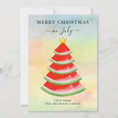 Cartes Pour Fêtes Annuelles Noël en juillet Watermelon (Devant)