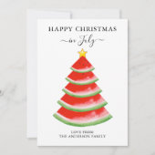 Cartes Pour Fêtes Annuelles Noël en juillet Watermelon (Devant)