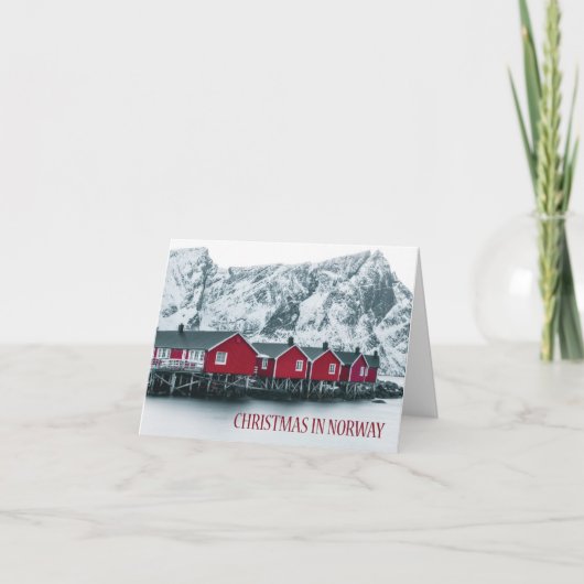 Cartes Pour Fêtes Annuelles Noël en Norvège, îles Lofoten (Devant)