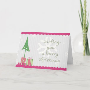 Cartes Pour Fêtes Annuelles Noël en rose