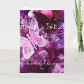 Cartes Pour Fêtes Annuelles Noël En Rose Et Violet (Dos)