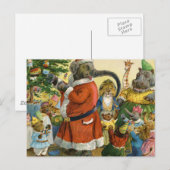 Cartes Pour Fêtes Annuelles Noël En Terre Animale (Devant / Derrière)