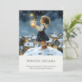 Cartes Pour Fêtes Annuelles Noël enchanté d'hiver (Debout devant)