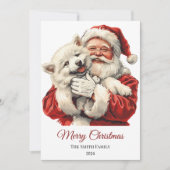 Cartes Pour Fêtes Annuelles Noël Eskimo Santa Claus américain (Devant)