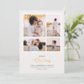 Cartes Pour Fêtes Annuelles Noël est l'or | Ivory Modern 4 vacances photo (Debout devant)