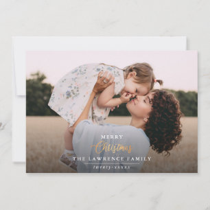 Cartes Pour Fêtes Annuelles Noël est l'or Ivory Moderne photo pleine image