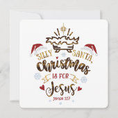 Cartes Pour Fêtes Annuelles NOËL EST POUR JÉSUS Christian Kid (Devant)