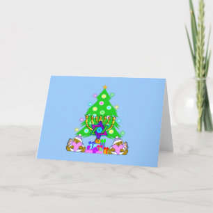 Cartes Pour Fêtes Annuelles Noël et Hanoukka ensemble