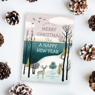 Cartes Pour Fêtes Annuelles Noël et Nouvel An des bois Forêt d'hiver