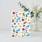 Cartes Pour Fêtes Annuelles Noël été vacances (Debout devant)