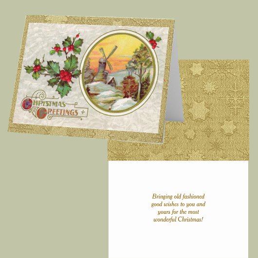 Cartes Pour Fêtes Annuelles Noël européen vintage