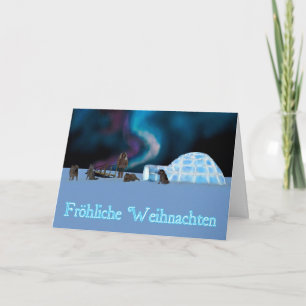 Cartes Pour Fêtes Annuelles Noël extrême nord - Fröhliche Weihnachten
