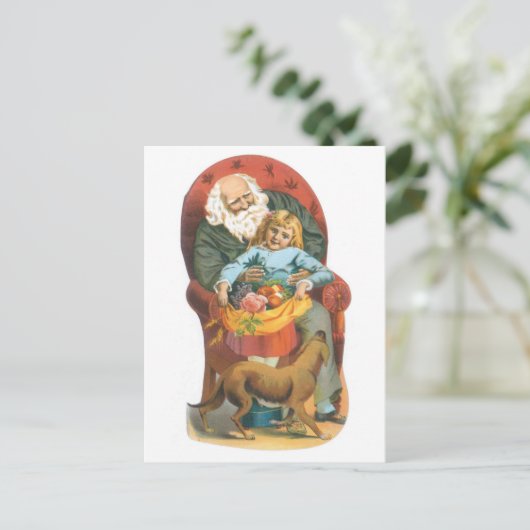 Cartes Pour Fêtes Annuelles Noël familial à l'ancienne (Debout devant)