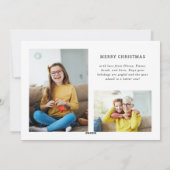 Cartes Pour Fêtes Annuelles Noël familial | Grille multiphoto moderne (Dos)
