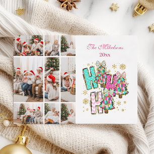 Cartes Pour Fêtes Annuelles Noël familial Ho Ho Ho fantaisiste 9 photos 