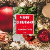 Cartes Pour Fêtes Annuelles Noël familial simple et élégant personnalisé