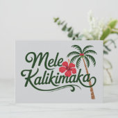 Cartes Pour Fêtes Annuelles Noël Famille Mele Kalikimaka Plage d'Hawaï (Debout devant)