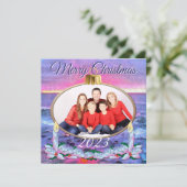 Cartes Pour Fêtes Annuelles Noël Famille Sunset 0909 (Debout devant)