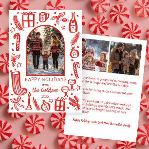 Cartes Pour Fêtes Annuelles Noël Fantaisiste Arche personnalisée mignonne 3 P