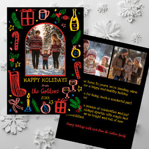 Cartes Pour Fêtes Annuelles Noël Fantaisiste Arche personnalisée mignonne 3 P