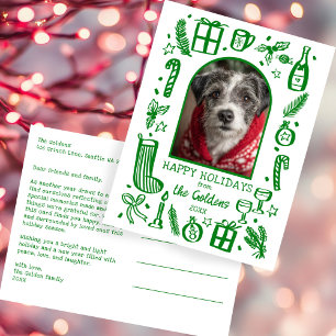 Cartes Pour Fêtes Annuelles Noël Fantaisiste Photo personnalisée sous une arc