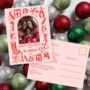 Cartes Pour Fêtes Annuelles Noël Fantaisiste Photo personnalisée sous une arc
