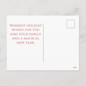 Cartes Pour Fêtes Annuelles Noël Fée de la forêt élégante de vacances  (Dos)