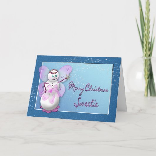 CARTES POUR FÊTES ANNUELLES NOËL - FÉE DE NEIGE - MAGIQUE (Devant)
