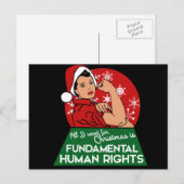 Cartes Pour Fêtes Annuelles Noël féministe (Devant / Derrière)