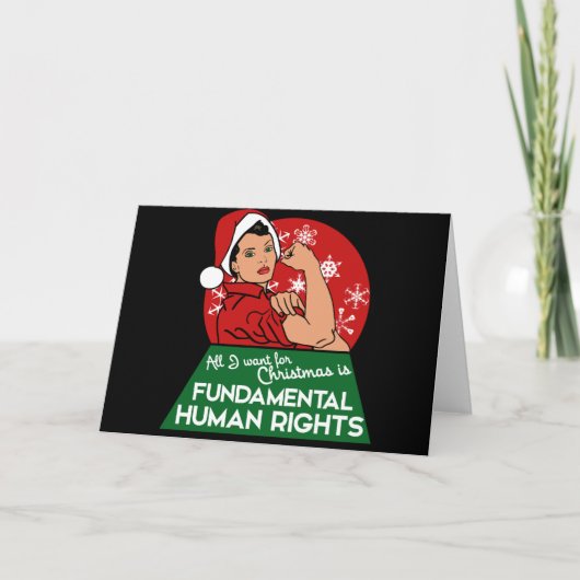 Cartes Pour Fêtes Annuelles Noël féministe (Devant)