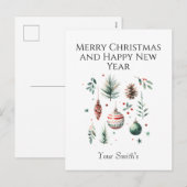 Cartes Pour Fêtes Annuelles Noël festif (Devant / Derrière)