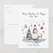 Cartes Pour Fêtes Annuelles Noël festif (Devant / Derrière)