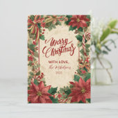 Cartes Pour Fêtes Annuelles Noël Festif Red Bow (Debout devant)